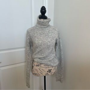 Grey turtleneck sweater